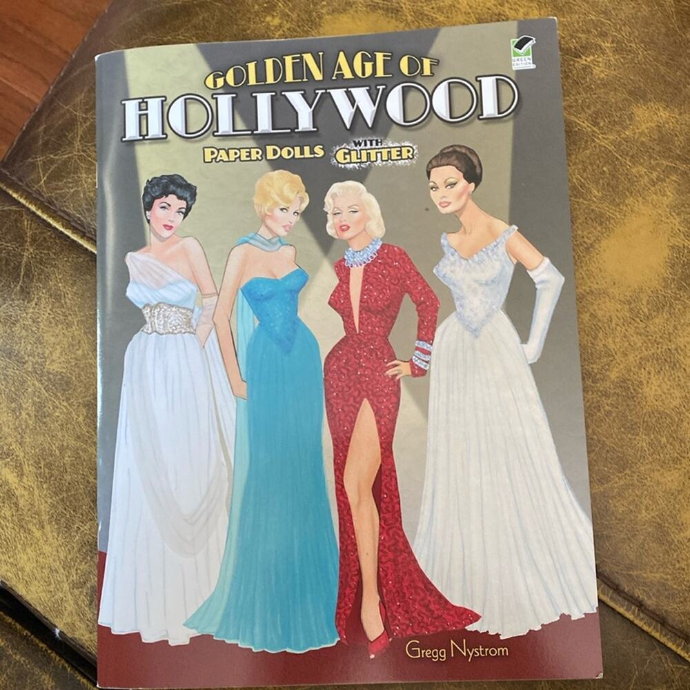 Vintage Golden Age of Hollywood Paper Dolls with Glitter by Gregg Nystrom